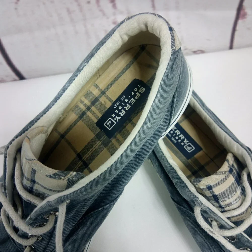 Sperry Top Sider Men's Gray/White Boat Shoes